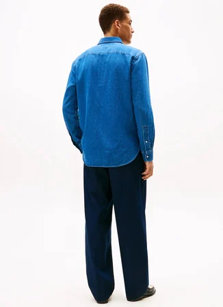 Tommy Hilfiger Erkek Denim Gömlek MW0MW404941A4_DENIM RF SHIRT