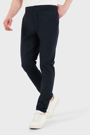 Tommy Hilfiger Pamuk Karışımlı Tapered Fit Normal Bel Pantolon Erkek PANTOLON MW0MW41777 DW5 LACİVERT