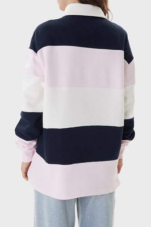 Tommy Jeans Polo Yaka Sweat Bayan POLO YAKA SWEAT DW0DW21927 TOG PEMBE