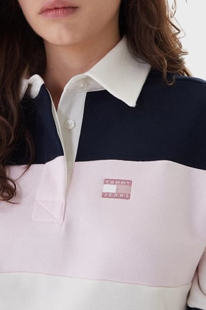 Tommy Jeans Polo Yaka Sweat Bayan POLO YAKA SWEAT DW0DW21927 TOG PEMBE