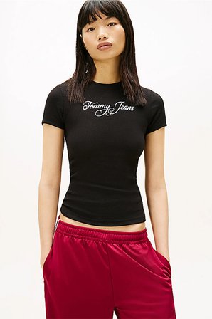 Tommy Jeans Kadın Tişört-DW0DW21838