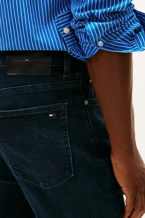 Erkek Slim Bleecker Calder Blue Black Jean Pantolon - Koyu Lacivert | 33/32