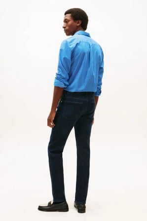 Erkek Slim Bleecker Calder Blue Black Jean Pantolon - Koyu Lacivert | 36/32