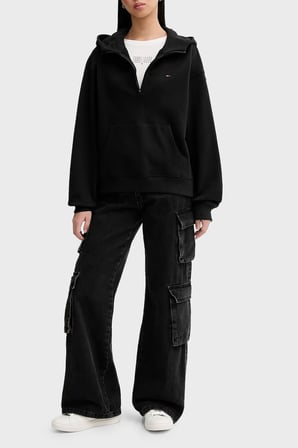 Tommy Jeans Logolu Pamuklu Bisiklet Yaka T Shirt Bayan T SHİRT DW0DW21841 YBL BEYAZ