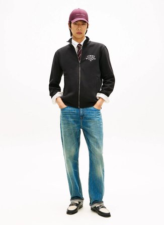 Tommy Hilfiger Siyah Erkek Sweatshırt MW0MW41425BDS_HILFIGER ARCH STAND C