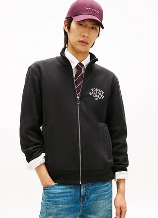 Tommy Hilfiger Siyah Erkek Sweatshırt MW0MW41425BDS_HILFIGER ARCH STAND C