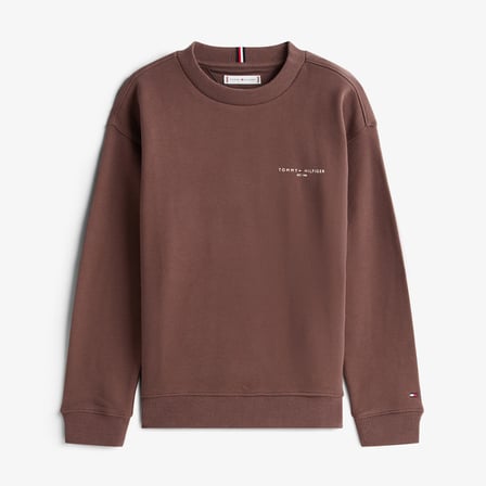 Tommy Hilfiger Mini Corp C-Neck Çocuk Kahverengi Sweatshirt