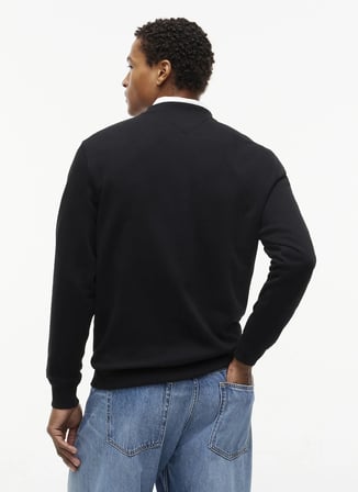 Tommy Jeans Siyah Erkek Sweatshirt DM0DM20249BDS TJM REG LINEAR CREW