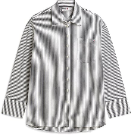 PIQUE STRIPE RLX SHIRT Kadın Beyaz UK Gömlek - WW0WW47878