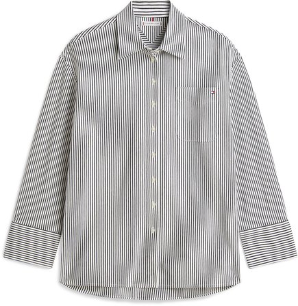 PIQUE STRIPE RLX SHIRT Kadın Beyaz UK Gömlek - WW0WW47878