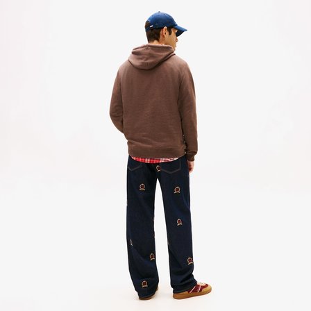 Tommy Hilfiger Jeans Regular  Badge Erkek Kahverengi Sweatshirt