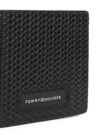Tommy Hilfiger Siyah Erkek Cüzdan TH WOVEN TEXTURE MINI CC WALLET