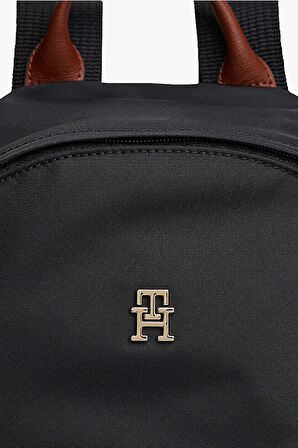 Kadın Popette Dome Monogram Plakalı Sırt Çantası - Siyah | undefined