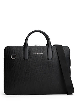 Tommy Hilfiger Siyah Erkek Laptop Çantası TH BUSINESS LEATHER COMPUTER BAG