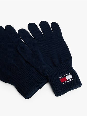 TOMMY HILFIGER Erkek Marka Logolu Günlük Kullanıma Uygun Lacivert Eldiven AM0AM13680 C1G
