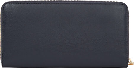 TOMMY HILFIGER Kadın Marka Logolu Full Fermuarlı Şık Görünüşlü Günlük Kullanıma Uygun Mavi Cüzdan AW0AW17744 DW6