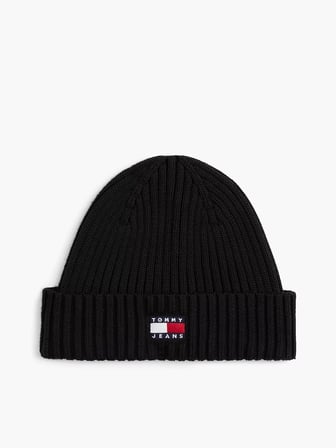 TOMMY HILFIGER Erkek Marka Logolu Günlük Kullanıma Uygun Siyah Bere AM0AM13669 BDS