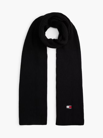 TOMMY HILFIGER Erkek Marka Logolu Günlük Kullanıma Uygun Siyah Atkı AM0AM13683 BDS