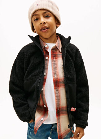 Tommy Hilfiger Düz Erkek Çocuk Siyah Sweatshırt KB0KB09902BDS