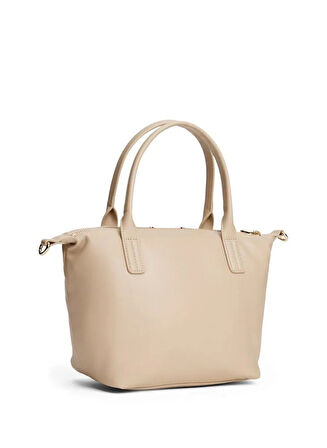 Tommy Hilfiger Popette Soft Kurumsal Mini Tote Kadın Bej Çanta AW0AW179980F4