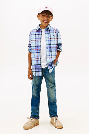 Erkek Çocuk Regular Kalıp Ekose Gömlek - Mavi | 12 Yaş