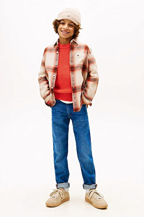 Erkek Çocuk Regular Kalıp Waffle Dokulu Ekose Gömlek - Çok Renkli | 8 Yaş