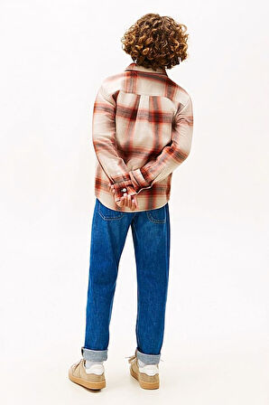 Erkek Çocuk Regular Kalıp Waffle Dokulu Ekose Gömlek - Çok Renkli | 8 Yaş