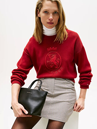 Tommy Hilfiger TH Logo Şeritli Mini Kadın Çanta AW0AW17694BDS