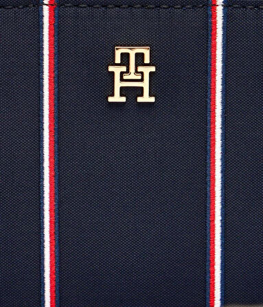 TOMMY HILFIGER Kadın Marka Logolu Şık Tasarımlı Kart Bölmeli Kağıt Para Bölmeli Mavi Cüzdan AW0AW17954 0GY