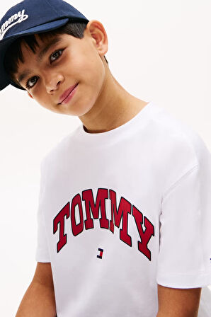 Erkek Çocuk Baskılı Kısa Kollu Tişört – Beyaz | 8 Yaş