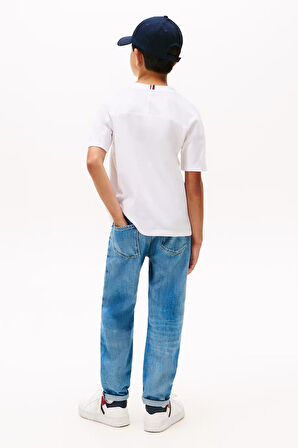 Erkek Çocuk Baskılı Kısa Kollu Tişört – Beyaz | 10 Yaş