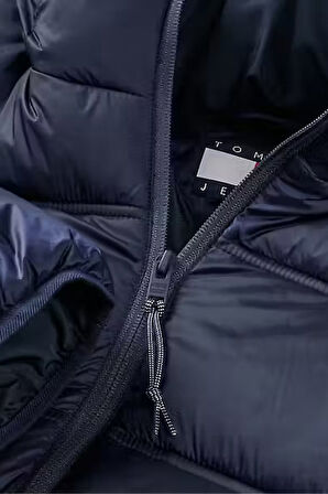 Erkek Kapüşonlu Şişme Mont - Lacivert | S