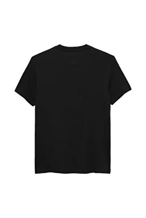 Erkek Slim Fit Logo Baskılı T-Shirt - Siyah | XL
