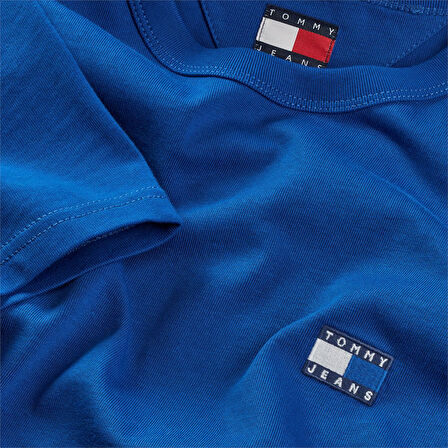 TJM REG BADGE TEE EXT Erkek Mavi T-Shirt - DM0DM20322