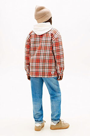 Erkek Çocuk Regular Fit Düşük Omuz Ekoseli Gömlek Ceket - Çok Renkli | 12 Yaş