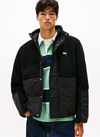 Tommy Jeans Siyah Erkek Sweatmont DM0DM22066BDS TJM ESSENTL MIX TEDDY