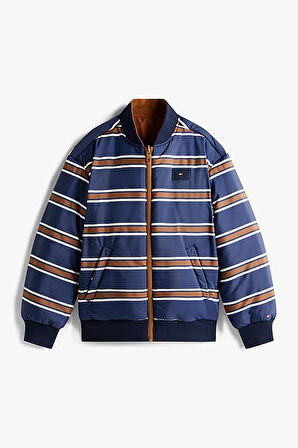 Erkek Çocuk Relaxed Fit Çift Taraflı Bomber Ceket - Kahverengi | 12 Yaş