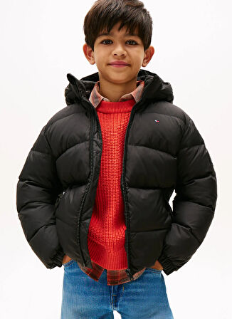 Tommy Hilfiger Siyah Erkek Çocuk Şişme Mont KB0KB10091BDS
