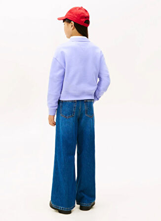 Tommy Hilfiger Baskılı Kız Çocuk Lila Sweatshırt KG0KG08785C5Z