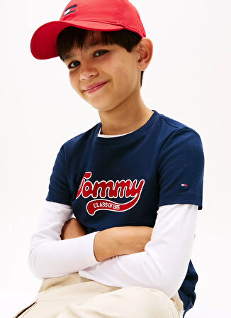 Tommy Hilfiger Baskılı Lacivert Erkek Çocuk T-Shirt KB0KB10118C1G