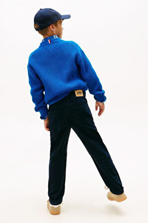Erkek Çocuk Skater Fit Kadife Pantolon - Lacivert | 8 Yaş
