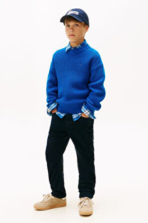 Erkek Çocuk Skater Fit Kadife Pantolon - Lacivert | 10 Yaş