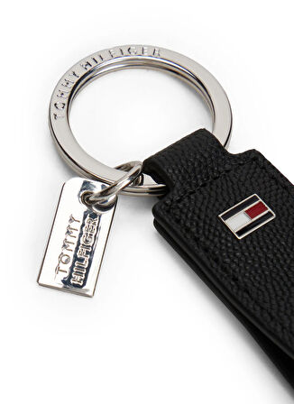 Tommy Hilfiger Siyah Erkek Cüzdan-Anahtarlık Tk TH FLAG MINI CC & KEY FOB