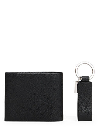 Tommy Hilfiger Siyah Erkek Cüzdan-Anahtarlık Tk TH FLAG MINI CC & KEY FOB