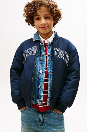 Erkek Çocuk Regular Fit Çift Taraflı Bomber Ceket - Lacivert | 16 Yaş