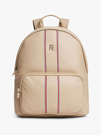 Tommy Hilfiger Popette Soft Kurumsal Kubbe Kadın Bej Sırt Çantası AW0AW180010F4