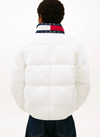 Tommy Jeans Beyaz Erkek Mont DM0DM22041YBL TJM DNA COLLAR PUFFR