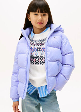 Tommy Hilfiger Lila Kız Çocuk Şişme Mont KG0KG08758C5Z