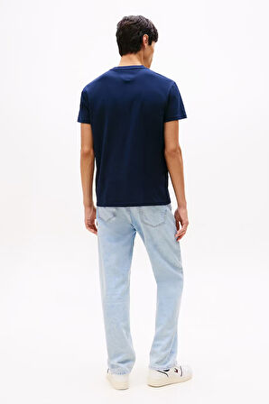 Erkek Logo Baskılı Kısa Kollu Tişört – Lacivert | XS