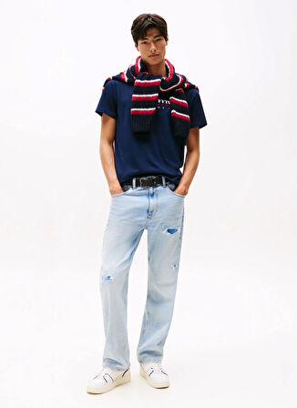 Tommy Jeans Bisiklet Yaka Baskılı Lacivert Erkek T-Shirt DM0DM21978C1G TJM REG DNA TEE EXT